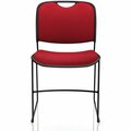 United Chair Co Chair, Armless, Fabric, 17-1/2inx22-1/2inx31in, BK/Cobalt, 2PK UNCFE3FS03TP04
